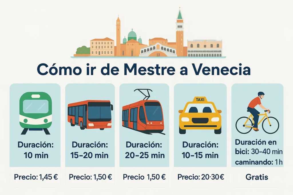 Cómo ir de Mestre a Venecia